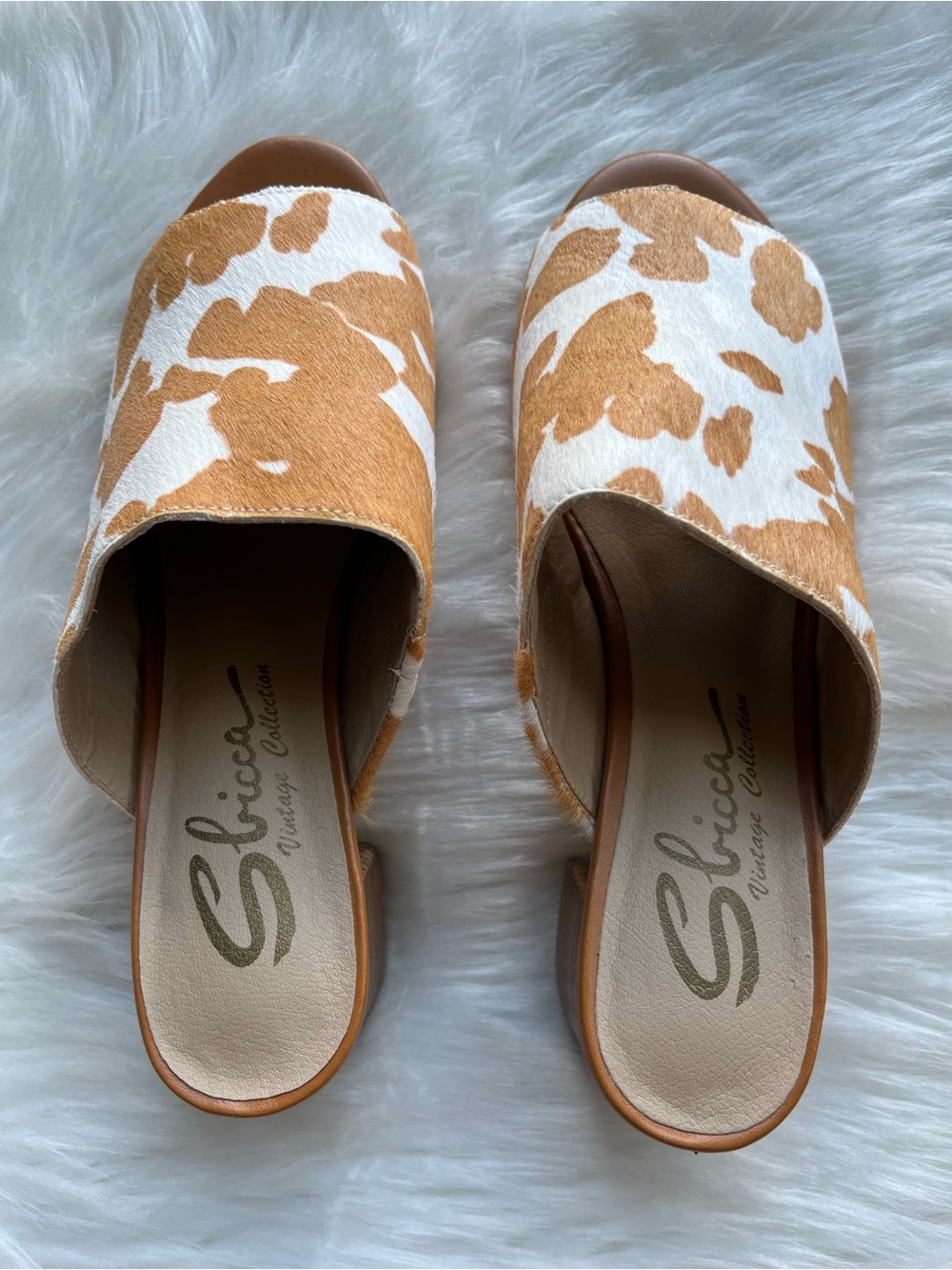 Sbicca Women's Richwood Sandal Calf Fur Mule Slides Size 8 - Picture 4 of 12